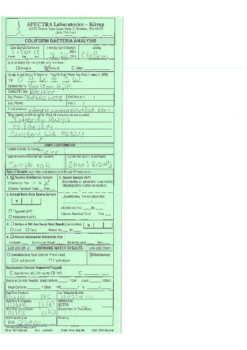 2018 HHWS water sample results